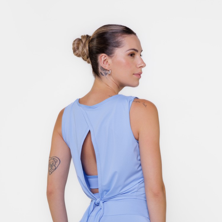 Blusa Sem Manga Nó Costas