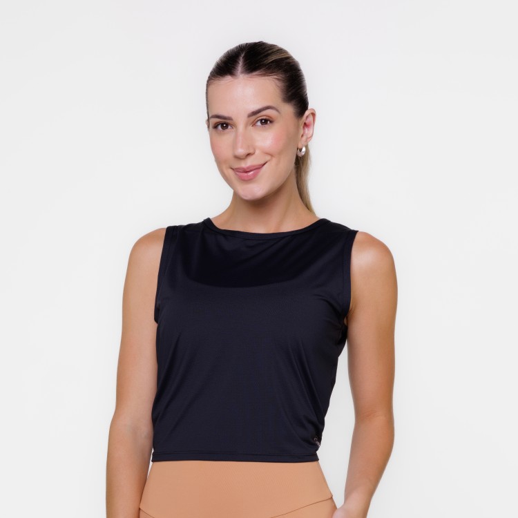 Blusa Sem Manga Nó Costas