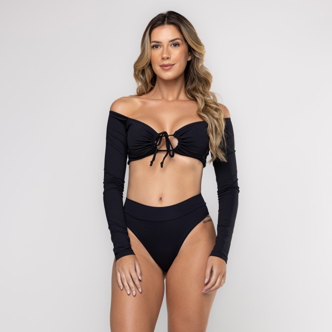 Top Cropped Ombro a Ombro Cordinha