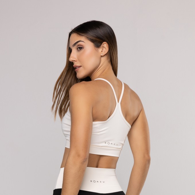 Top Básico Viés Off White