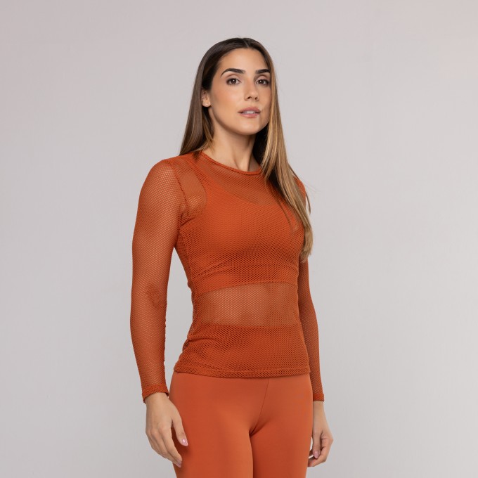 Blusa Manga Longa Tela
