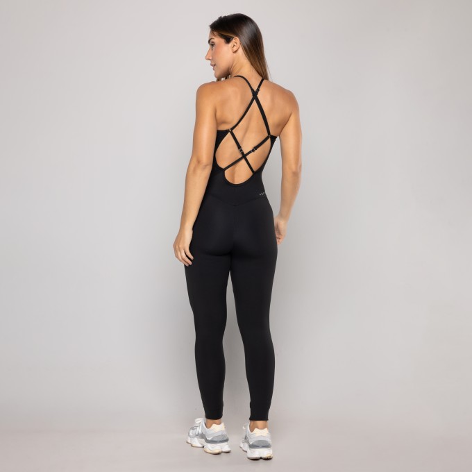 Macacão Decote Costas Viés Cruzado