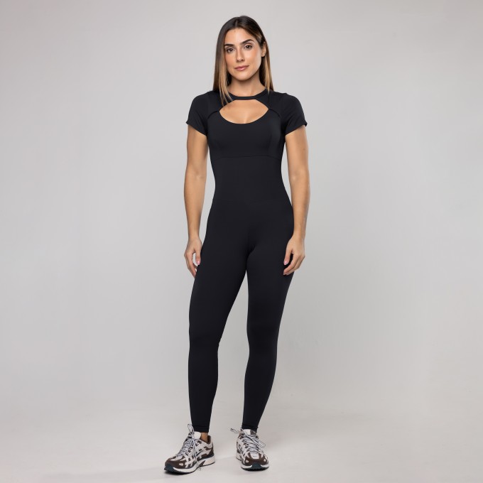 Macacão Bolero Decote Costas