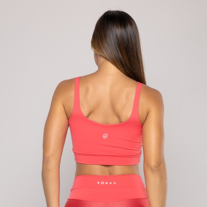 Top Básico Embutido Pink Coral