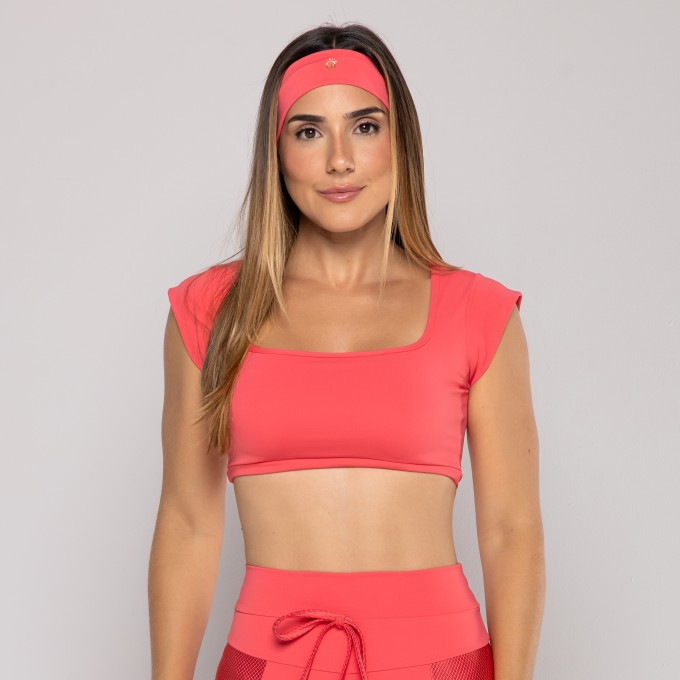 Top Curto Manga Curta