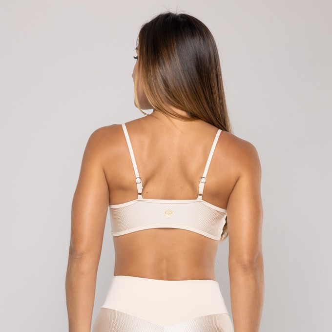 Top Slim Textura Off White