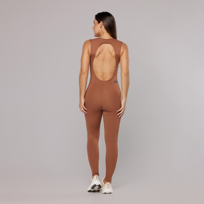 Macacão Decote V Decote Costas Liso