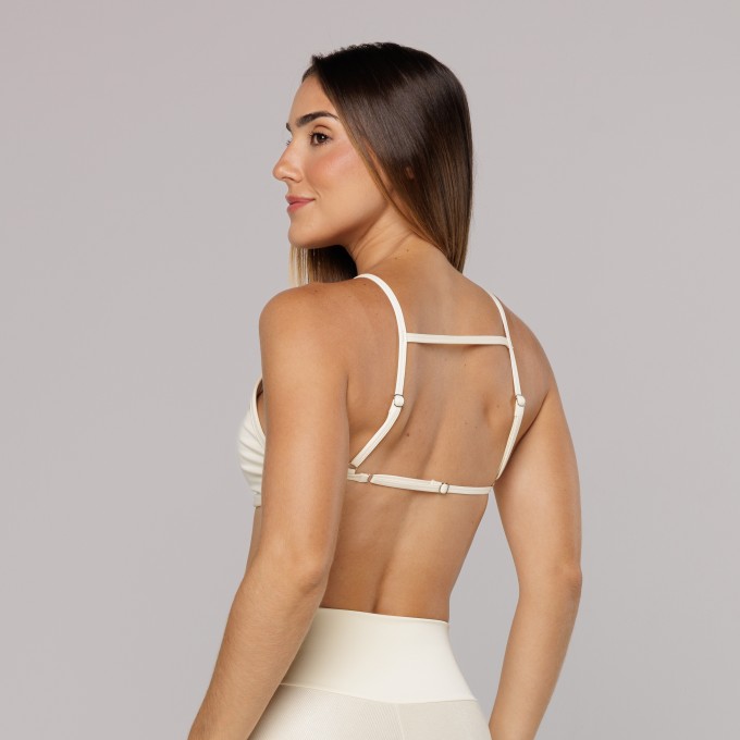 Top Triângulo Costas Viés