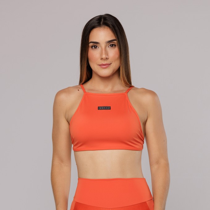 Top Triângulo Costas Viés