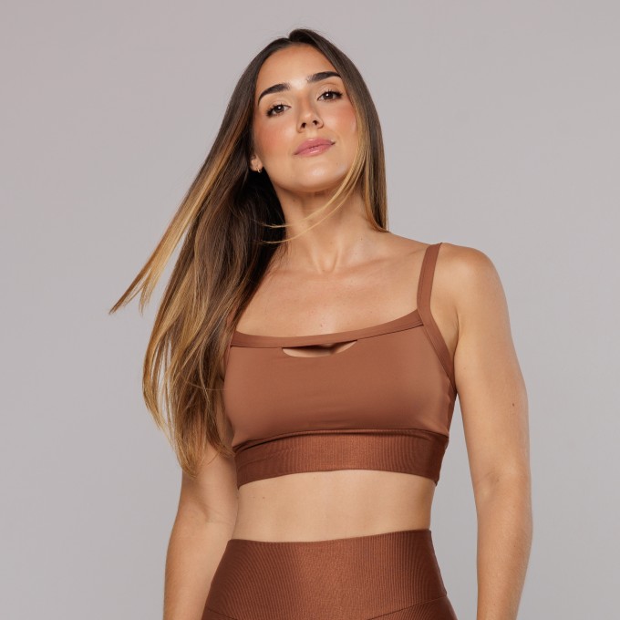 Top Decote Vazado Texturas