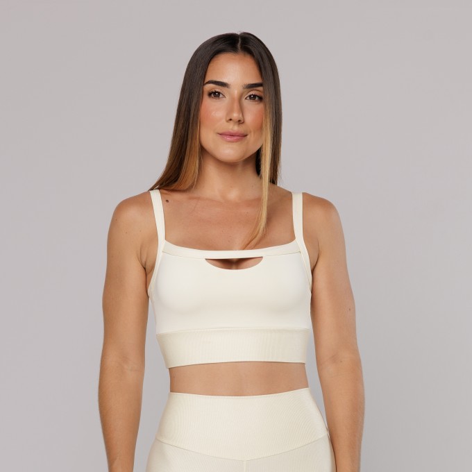 Top Decote Vazado Texturas