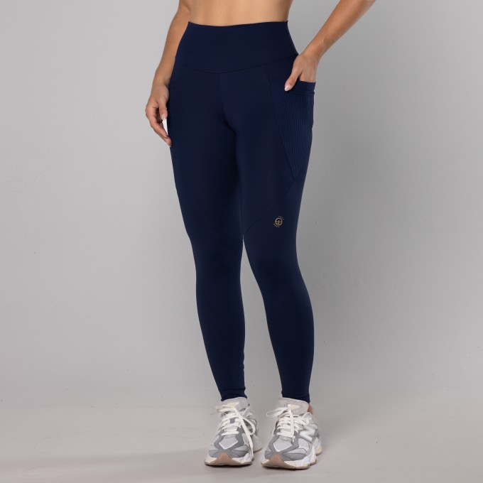 Legging Bolsos Laterais Rib