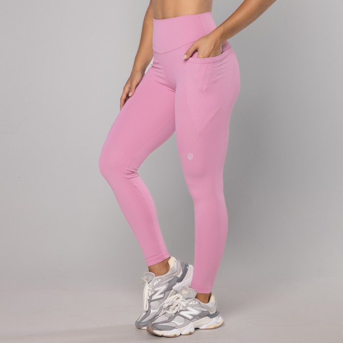 Legging Bolsos Laterais Rib