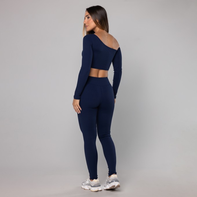 Blusa Canelada Assimétrica