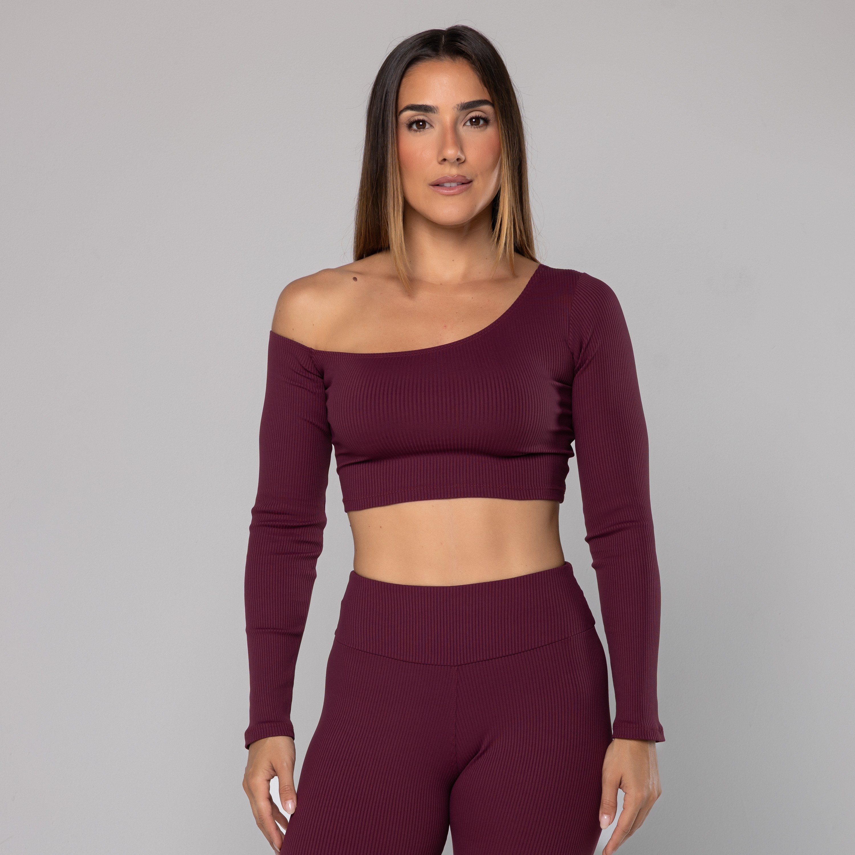 Blusa Canelada Assimétrica