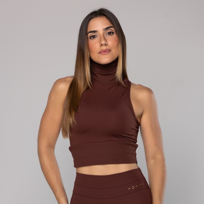 Top Cropped Gola Alta Rib