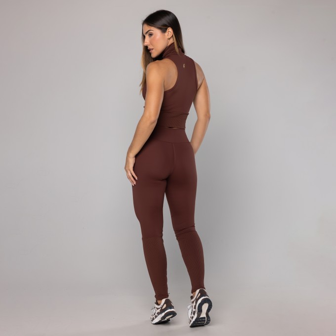 Legging Meia Perna Rib