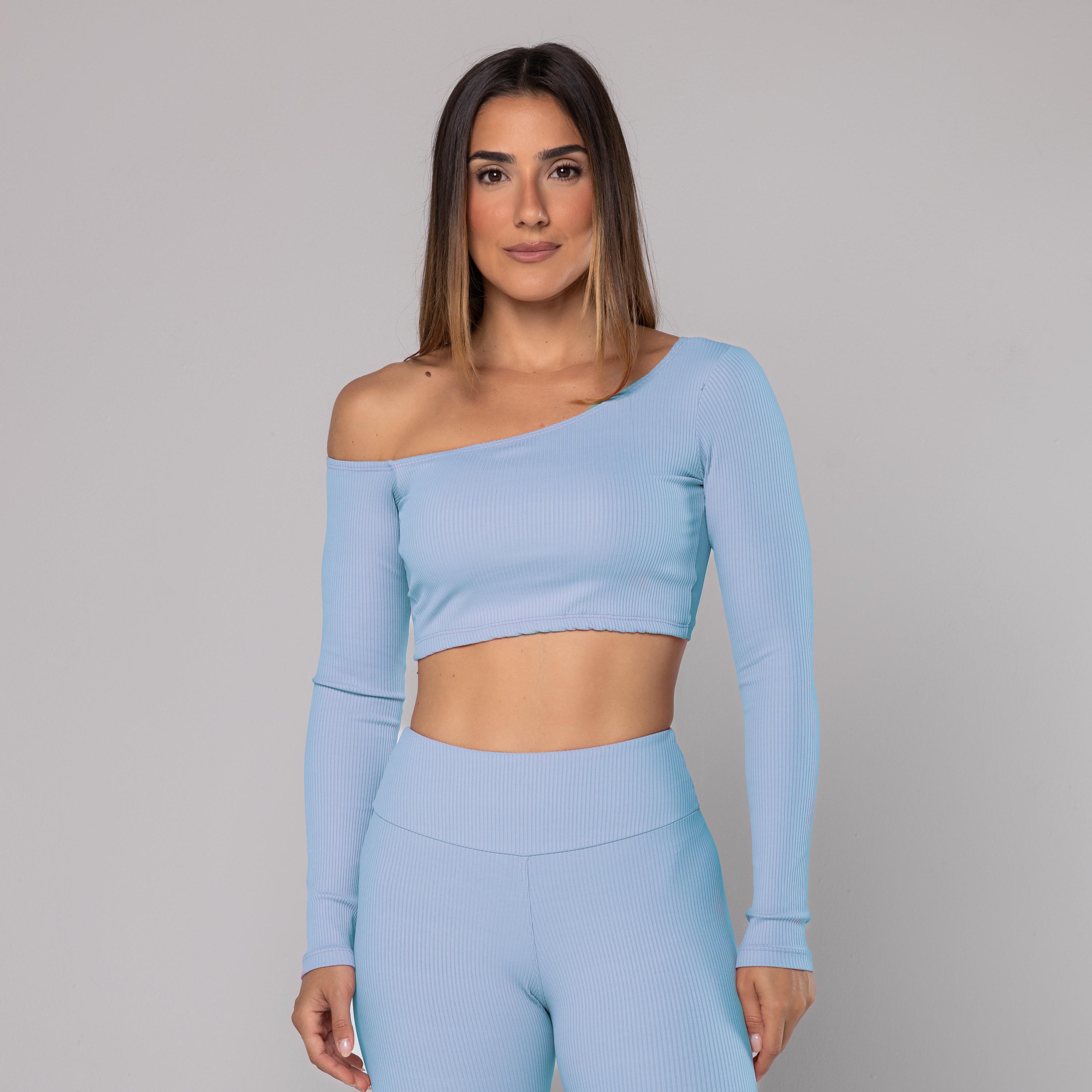 Blusa Canelada Assimétrica