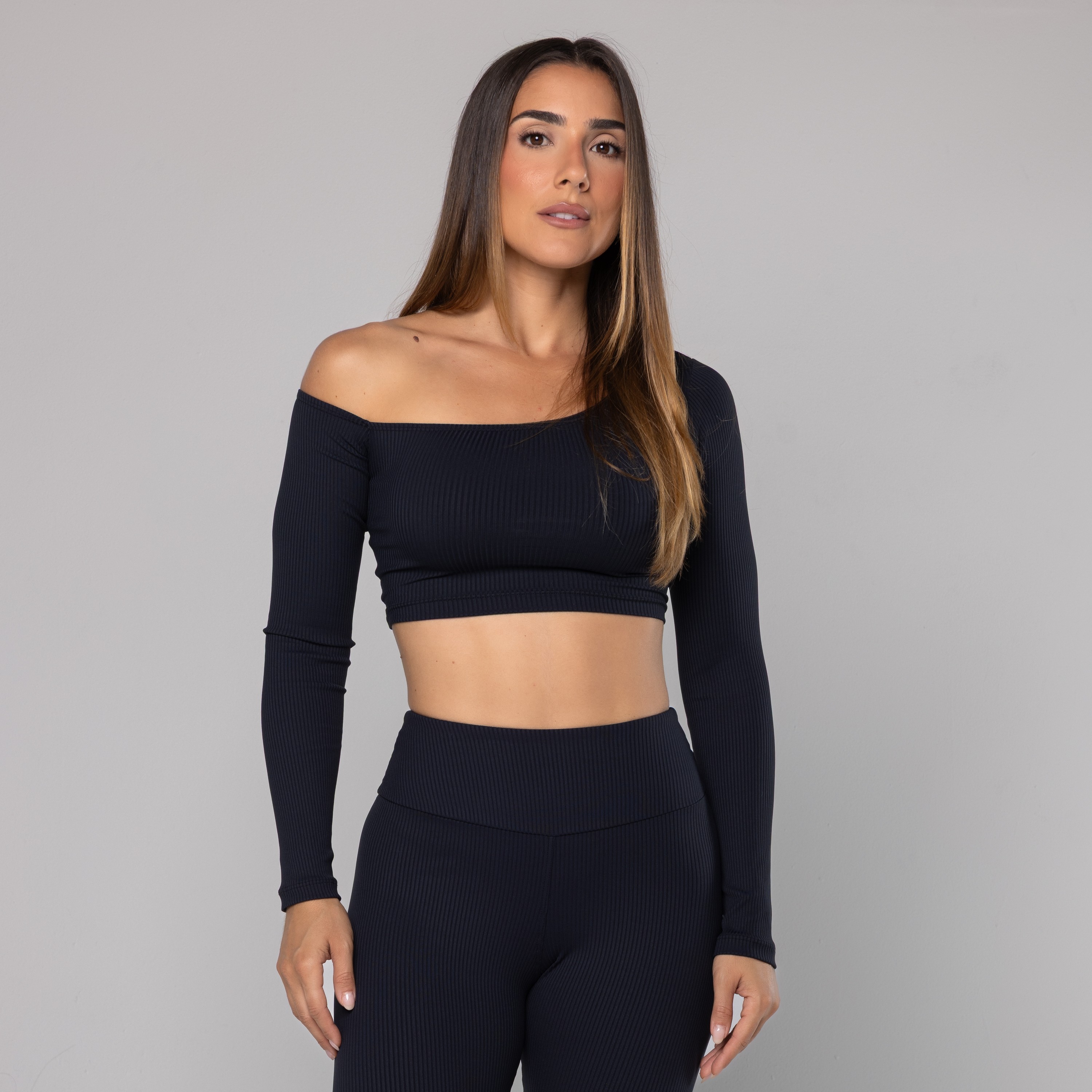 Blusa Canelada Assimétrica