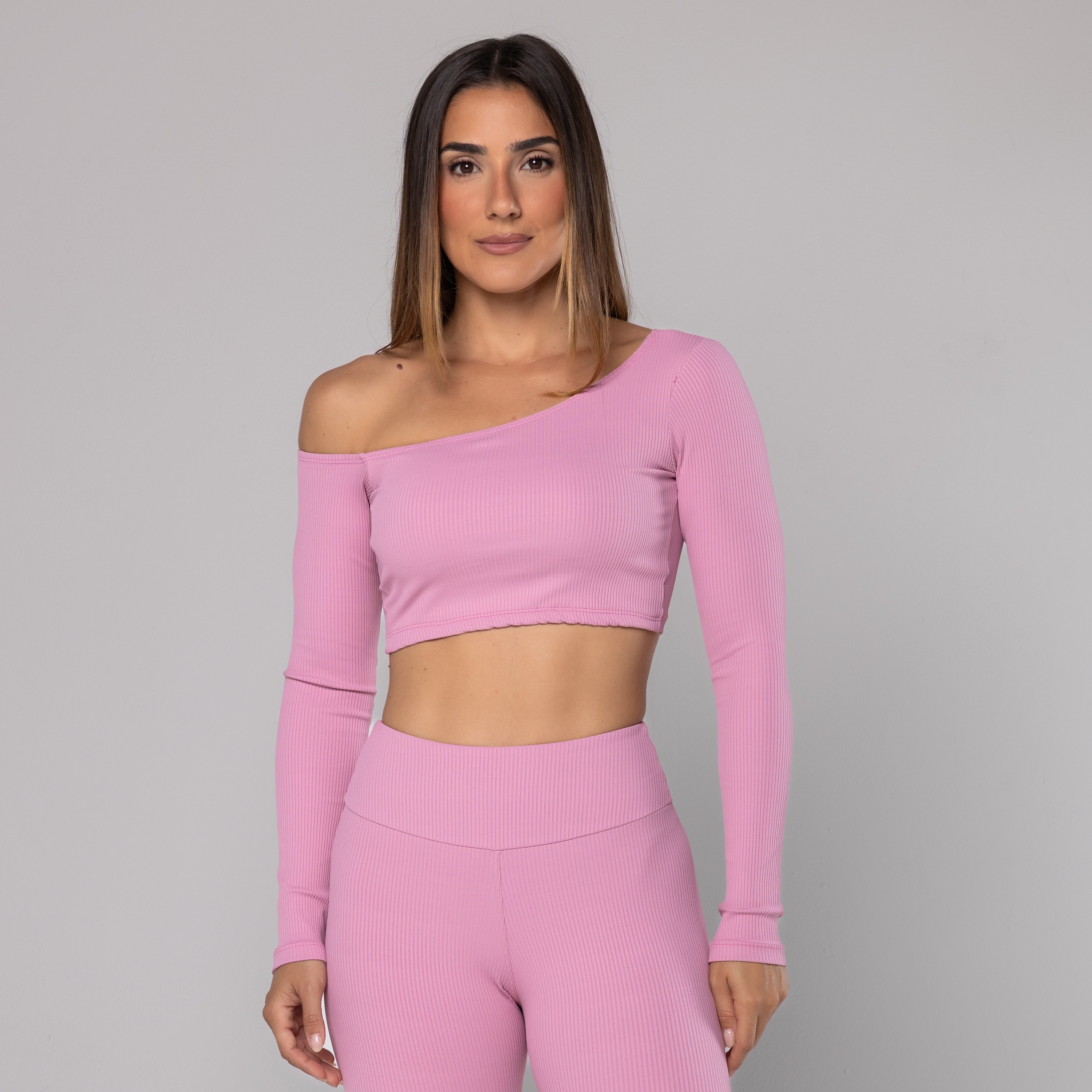 Blusa Canelada Assimétrica