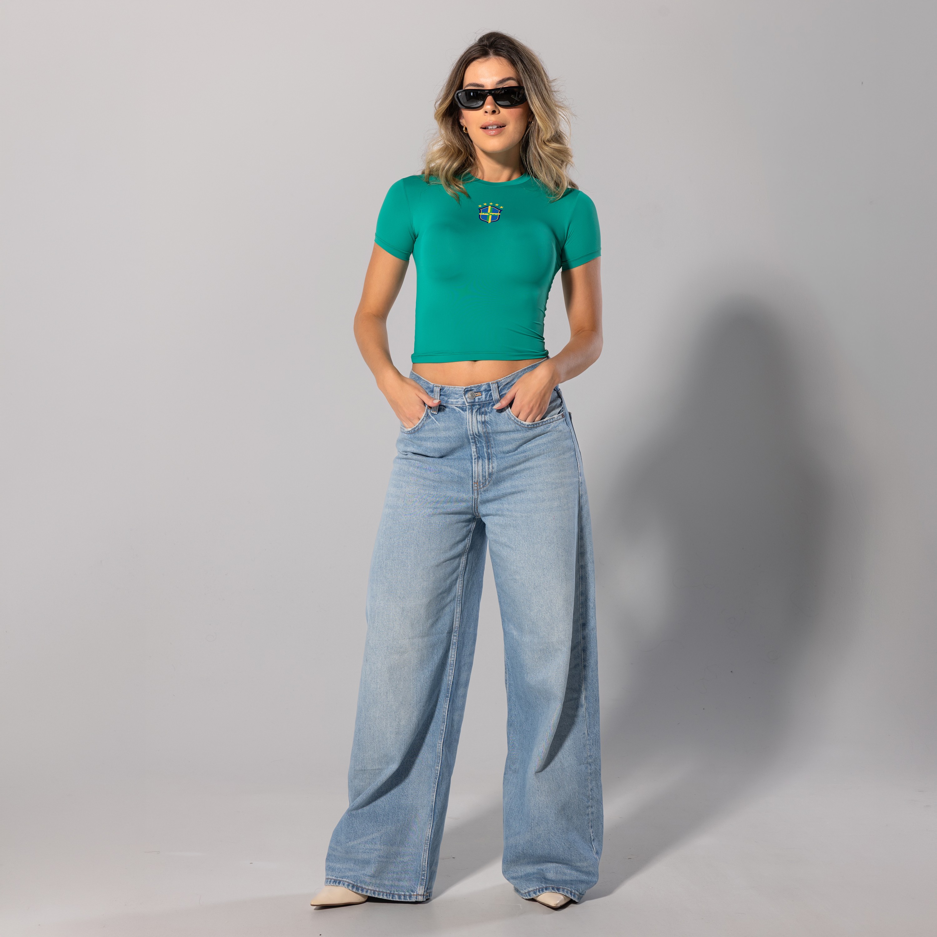 Blusa Fit Light Verde Brasil - Borju
