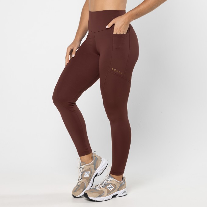 Legging Bolsos Recortes Muse Couro