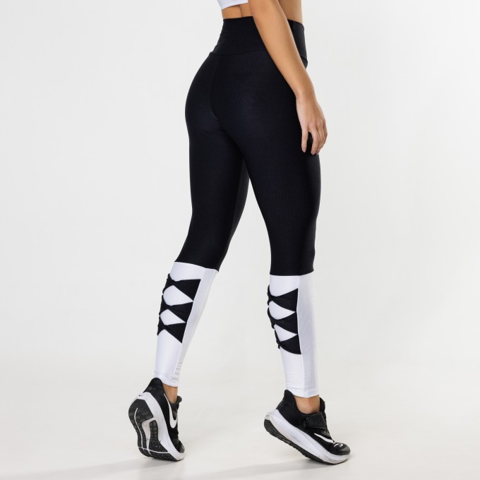Legging Bicolor Laços Perna