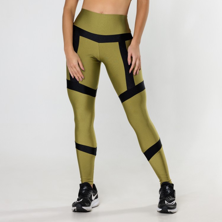 Legging Faixas Contrastante