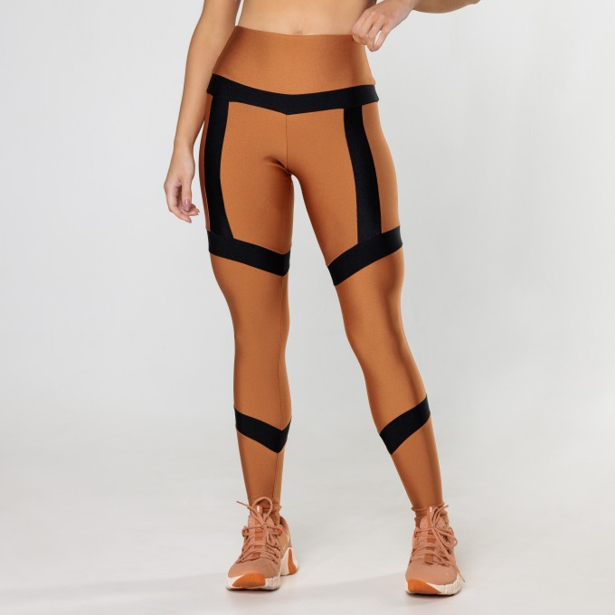 Legging Faixas Contrastante