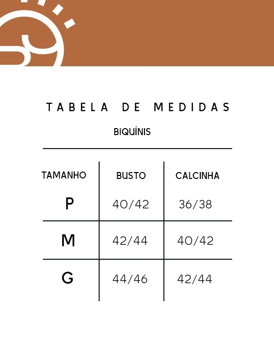Tabela de medidas