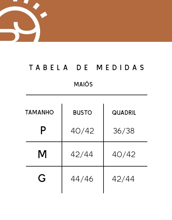 Tabela de medidas